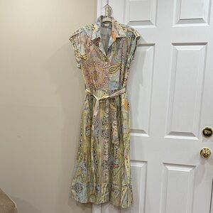 Zara Multicolor Paisley Midi Dress
